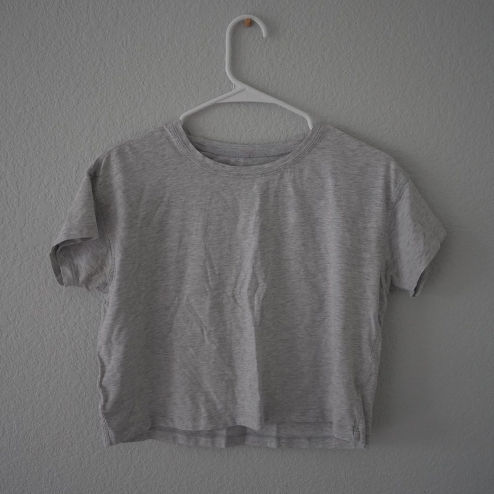 Lululemon Heathered Crop Tee